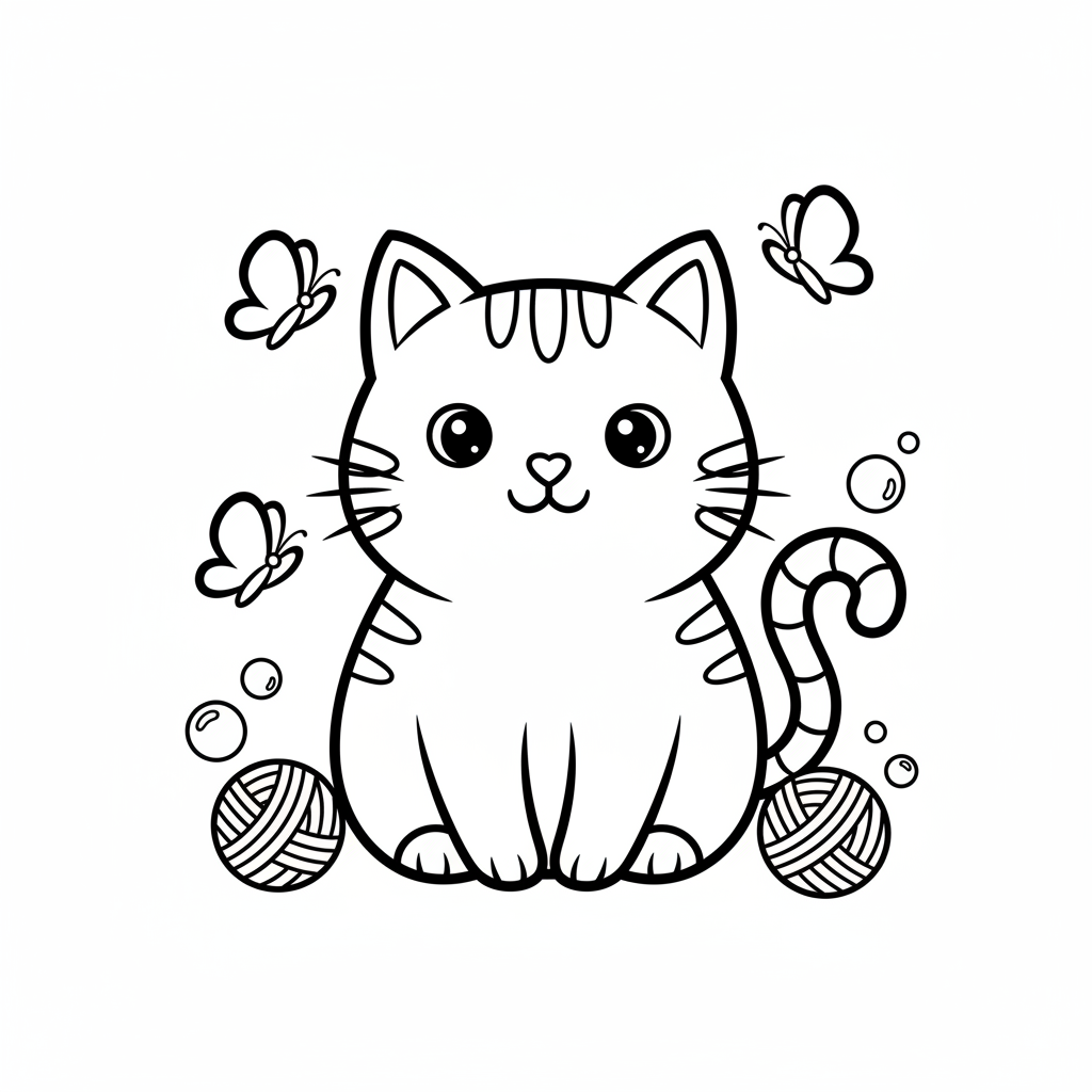 Coloriage Coloriage Chat Facile Gratuit à Imprimer