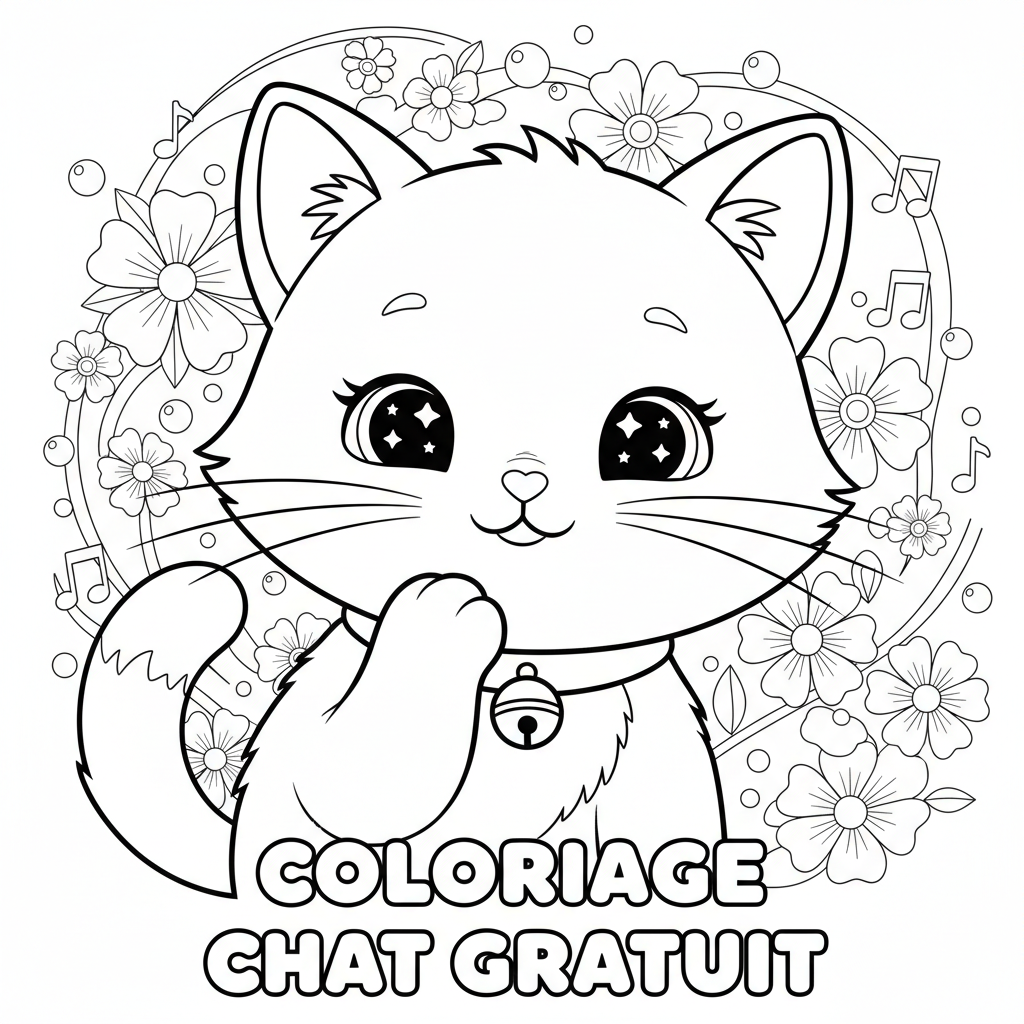 Coloriage coloriage chat gratuit 4