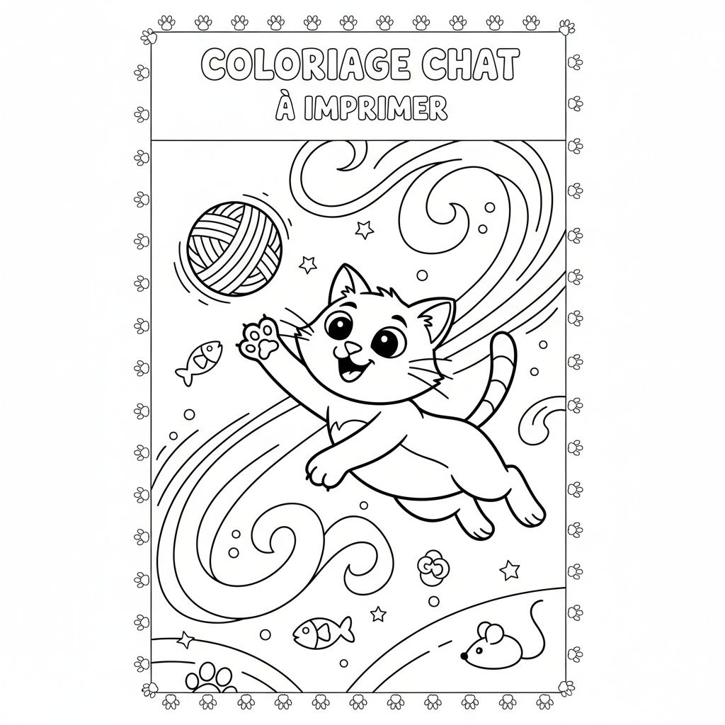 Coloriage coloriage chat imprimer 5