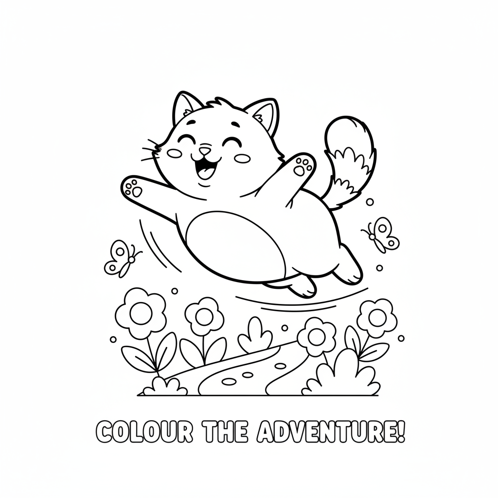 Coloriage coloriage chat mignon 5