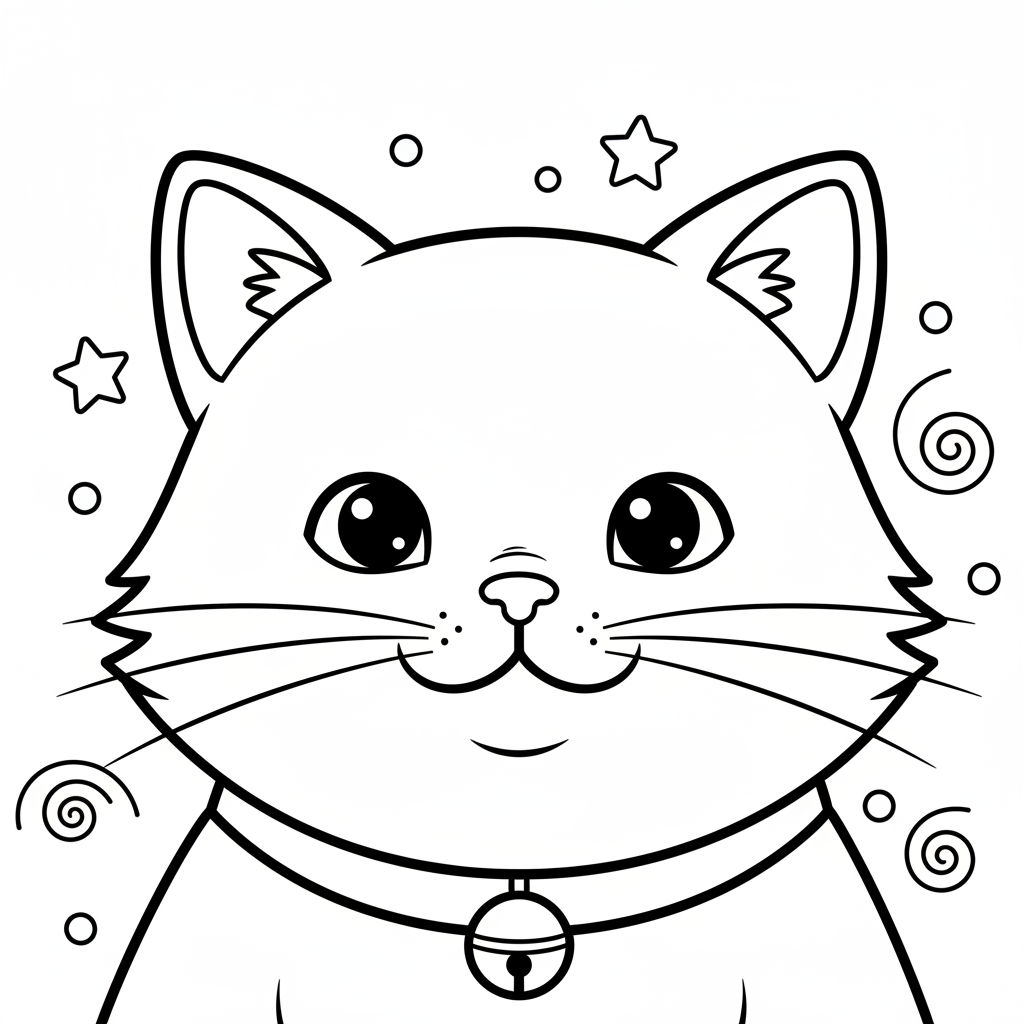 Coloriage coloriage chat noir 4