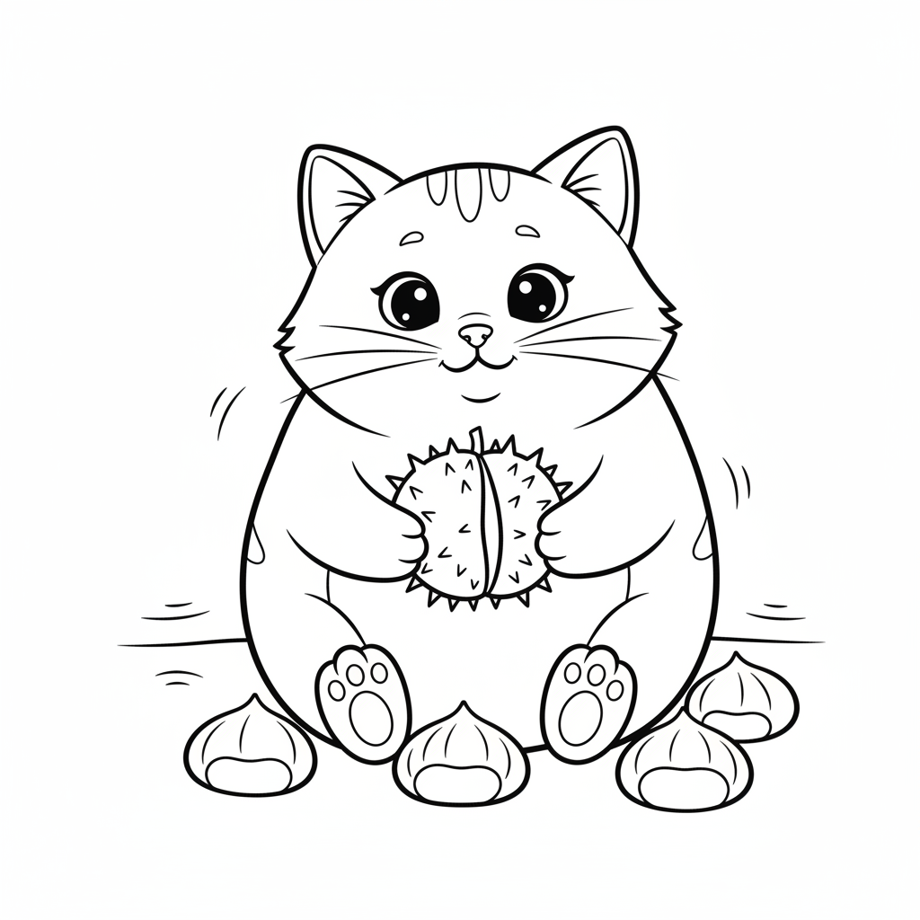 Coloriage coloriage chataigne 4