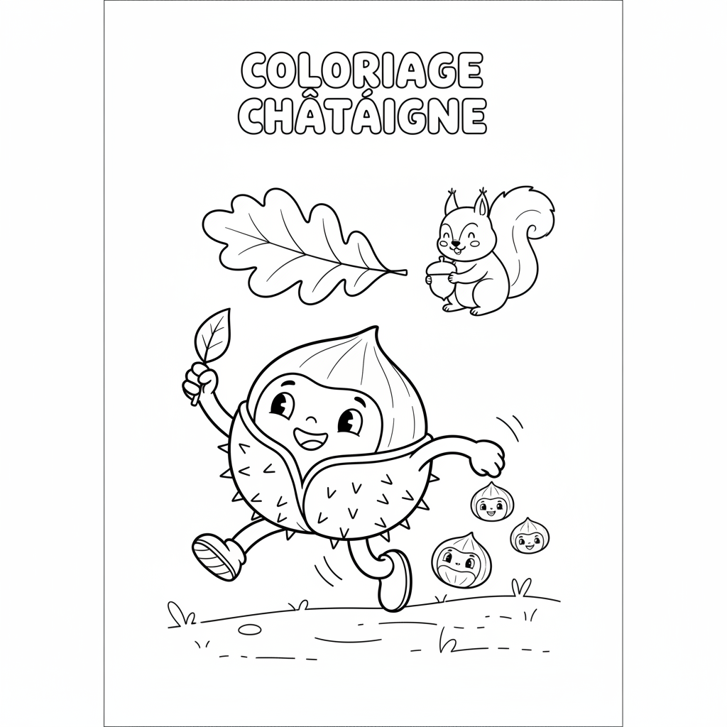 Coloriage coloriage chataigne 5