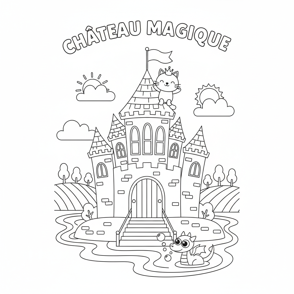 Coloriage coloriage chateau 2