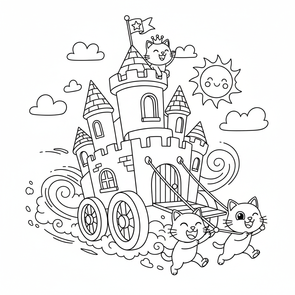 Coloriage coloriage chateau 5