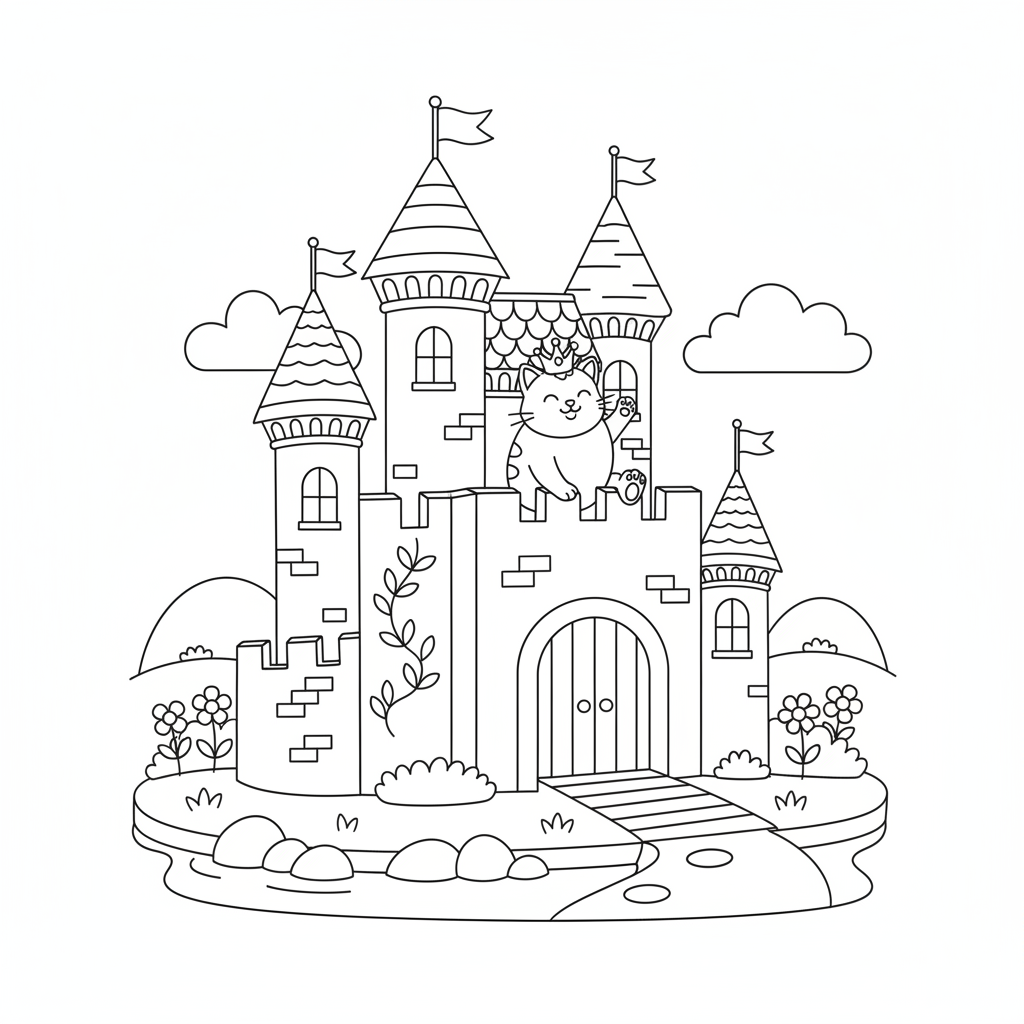 Coloriage coloriage chateau à imprimer