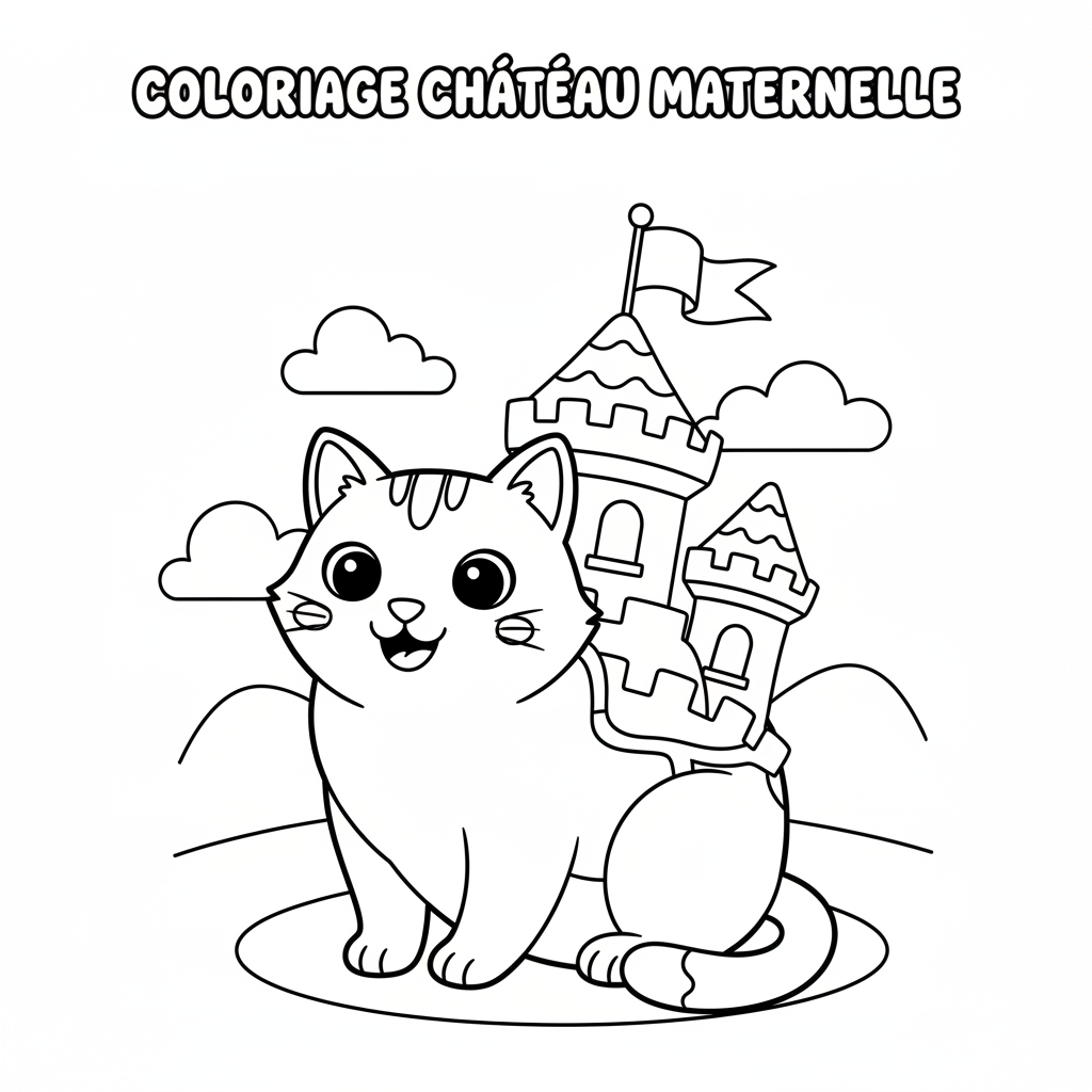 Coloriage coloriage chateau maternelle