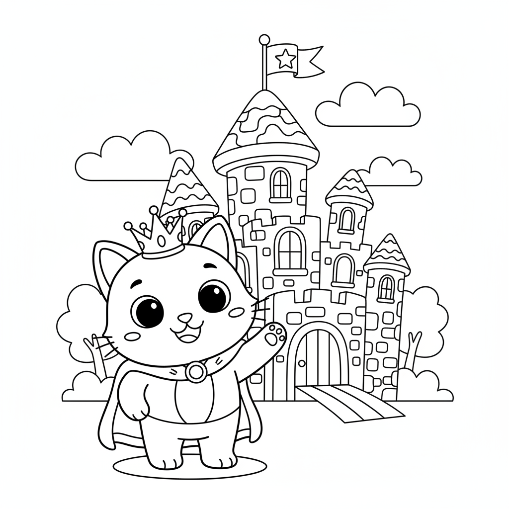Coloriage coloriage chateau maternelle 4