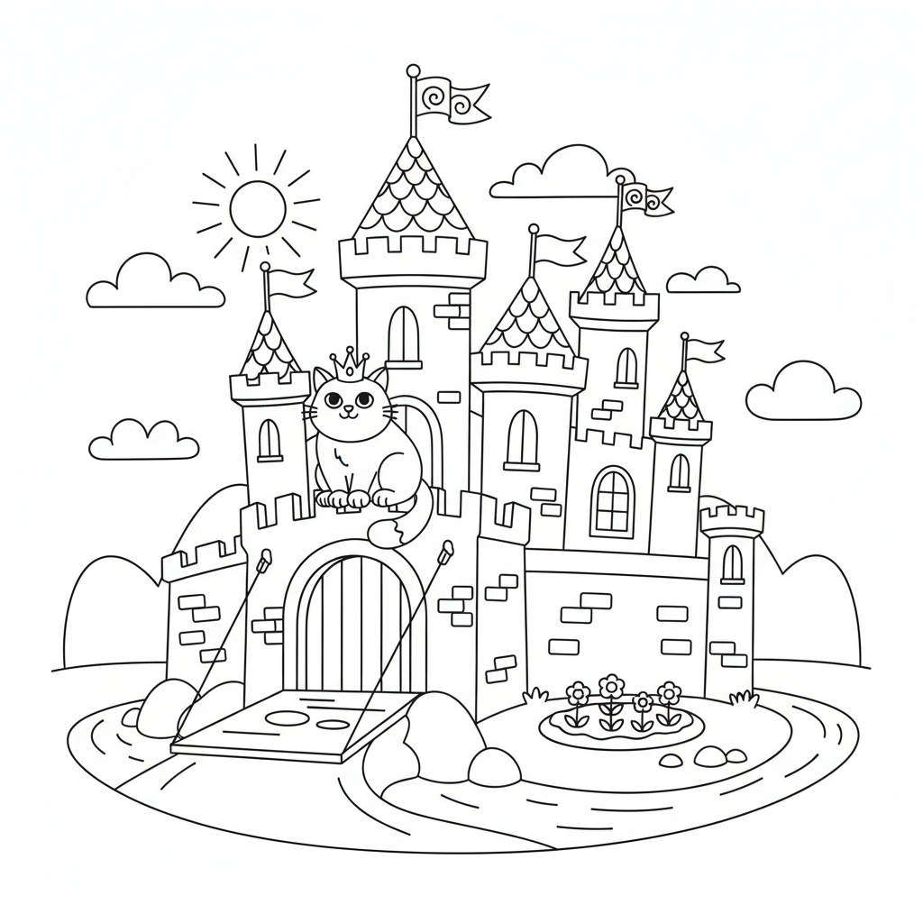 Coloriage coloriage chateaux 2