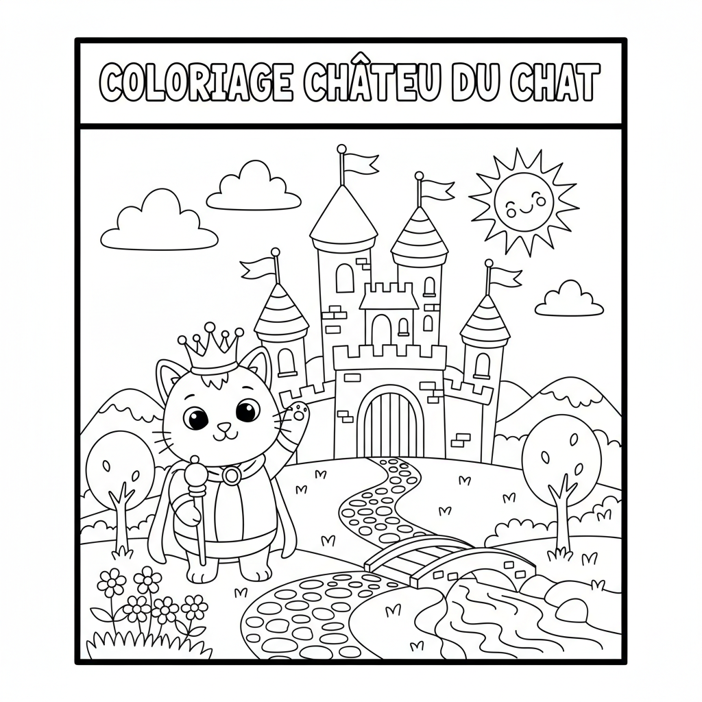 Coloriage coloriage chateaux 3