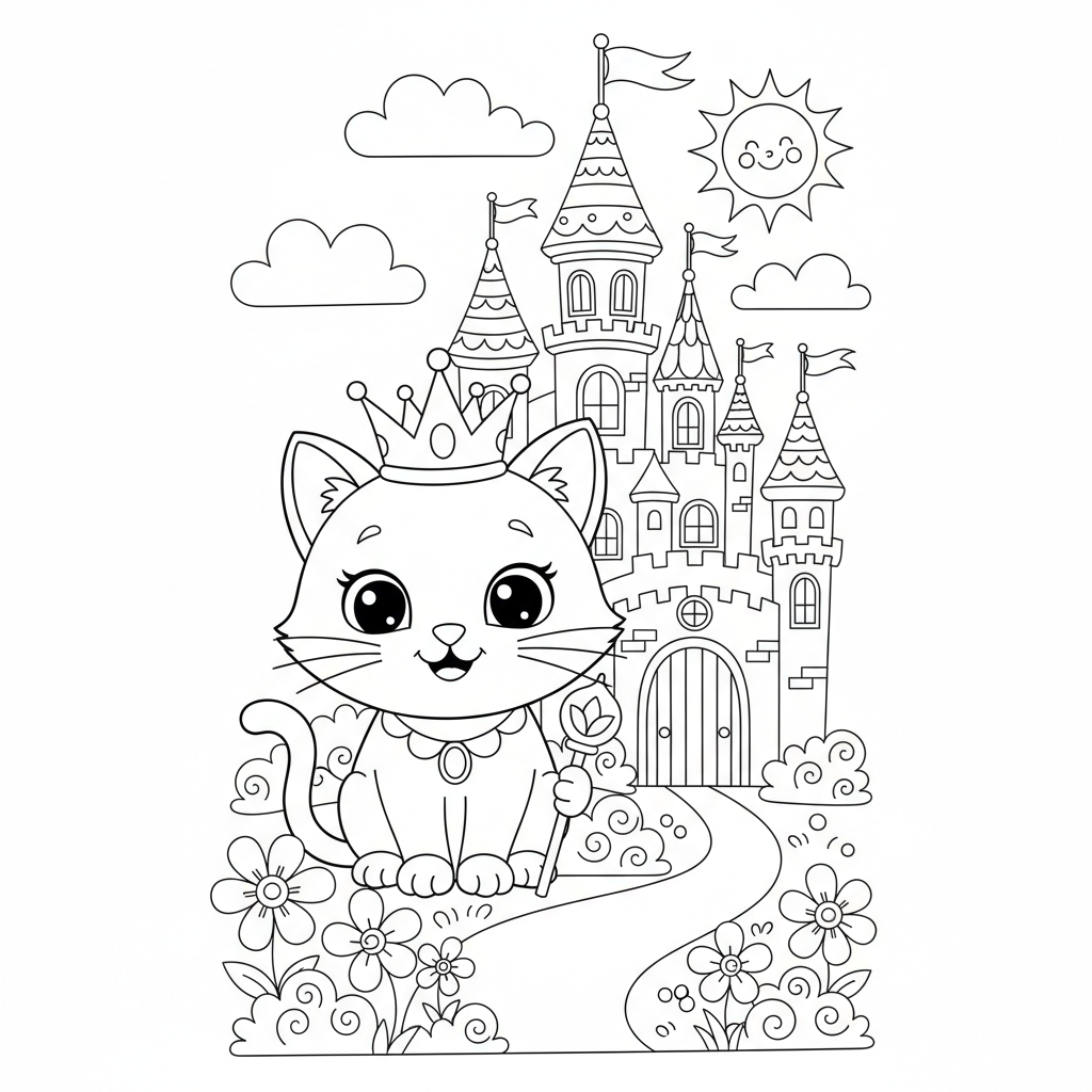 Coloriage coloriage chateaux 4