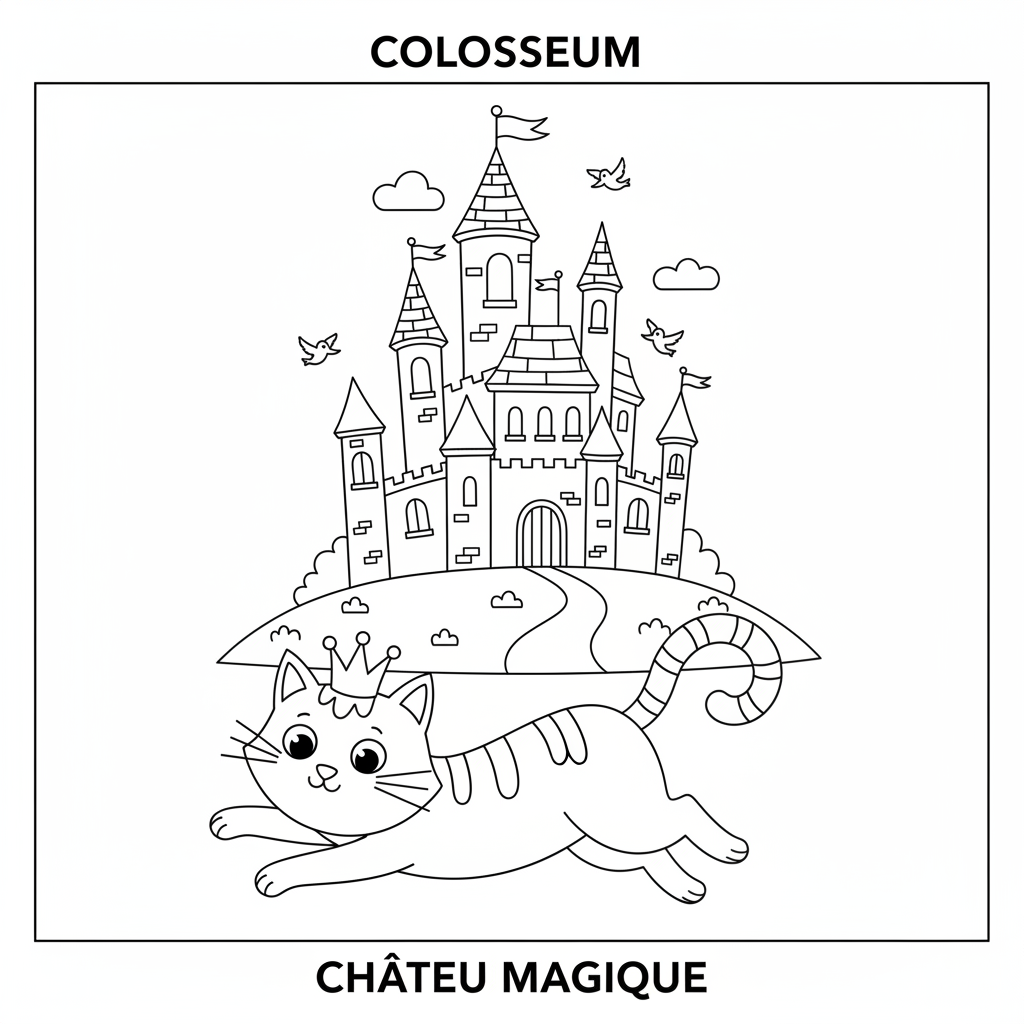 Coloriage coloriage chateaux 5