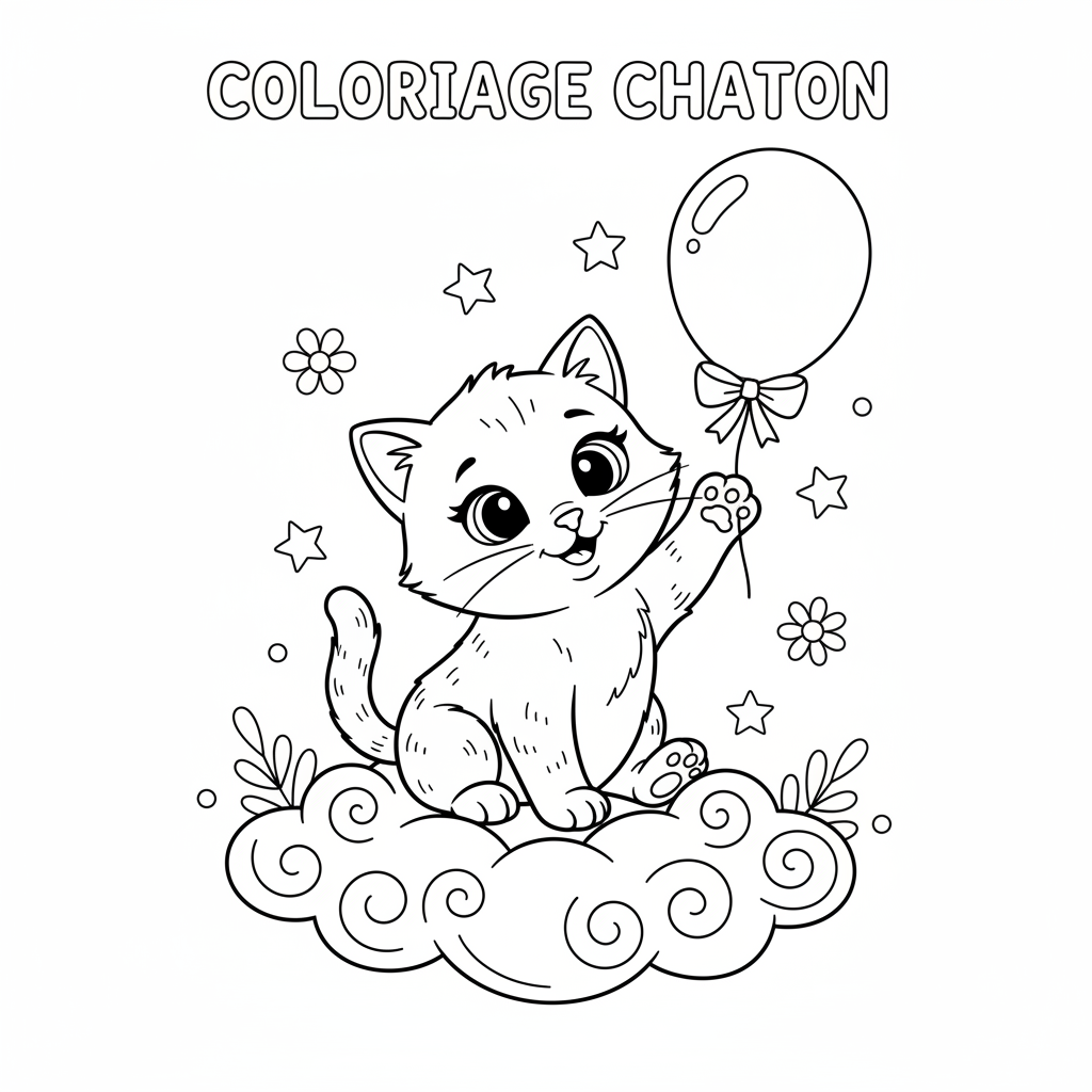 Coloriage coloriage chaton 2