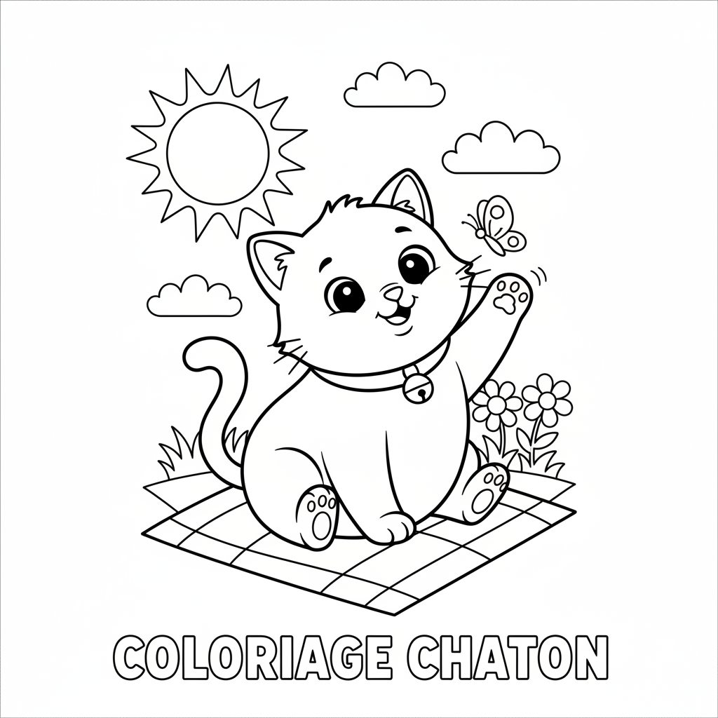 Coloriage coloriage chaton a imprimer