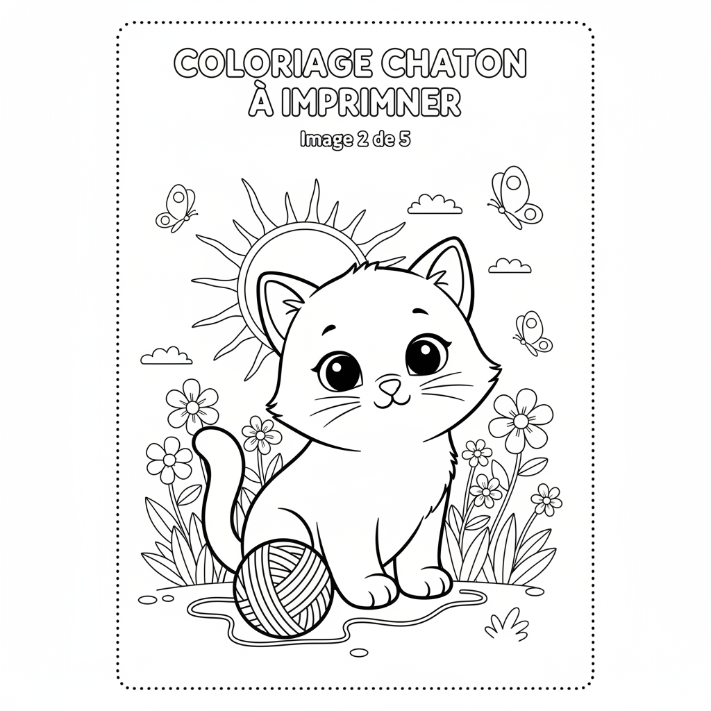 Coloriage coloriage chaton a imprimer 2