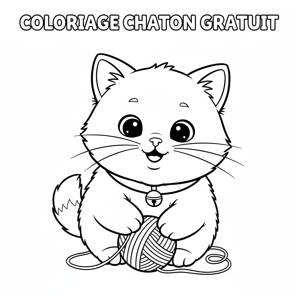 Coloriage coloriage chaton gratuit 4