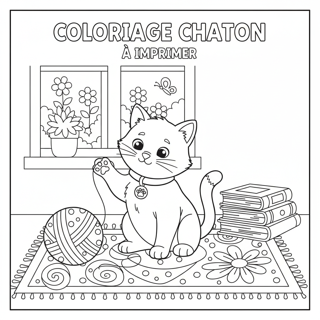 Coloriage coloriage chaton imprimer 2