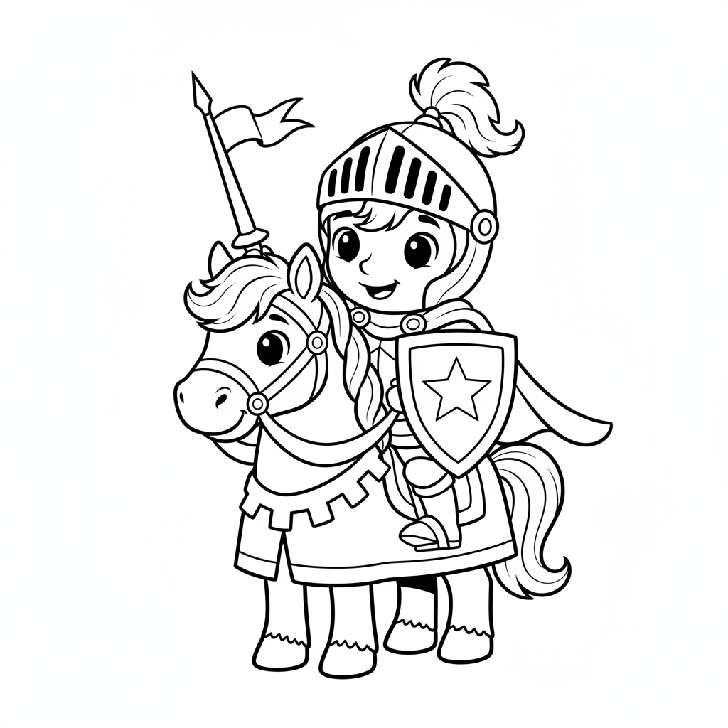 Coloriage coloriage chevalier à imprimer 4