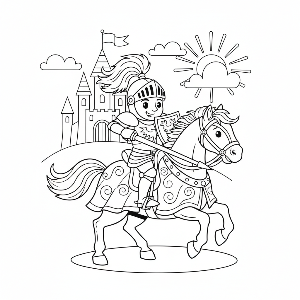 Coloriage coloriage chevaliers 5