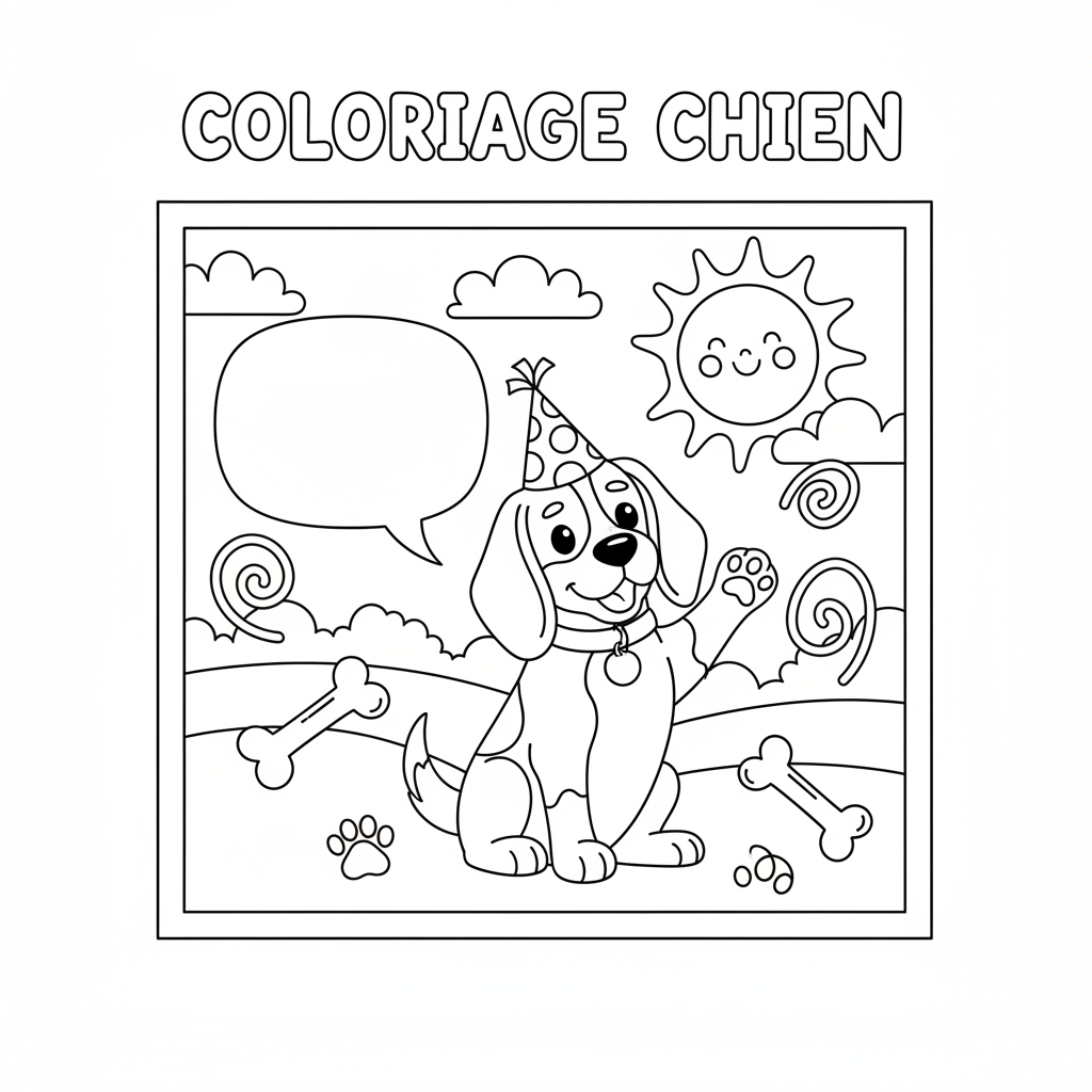 Coloriage coloriage chien 2