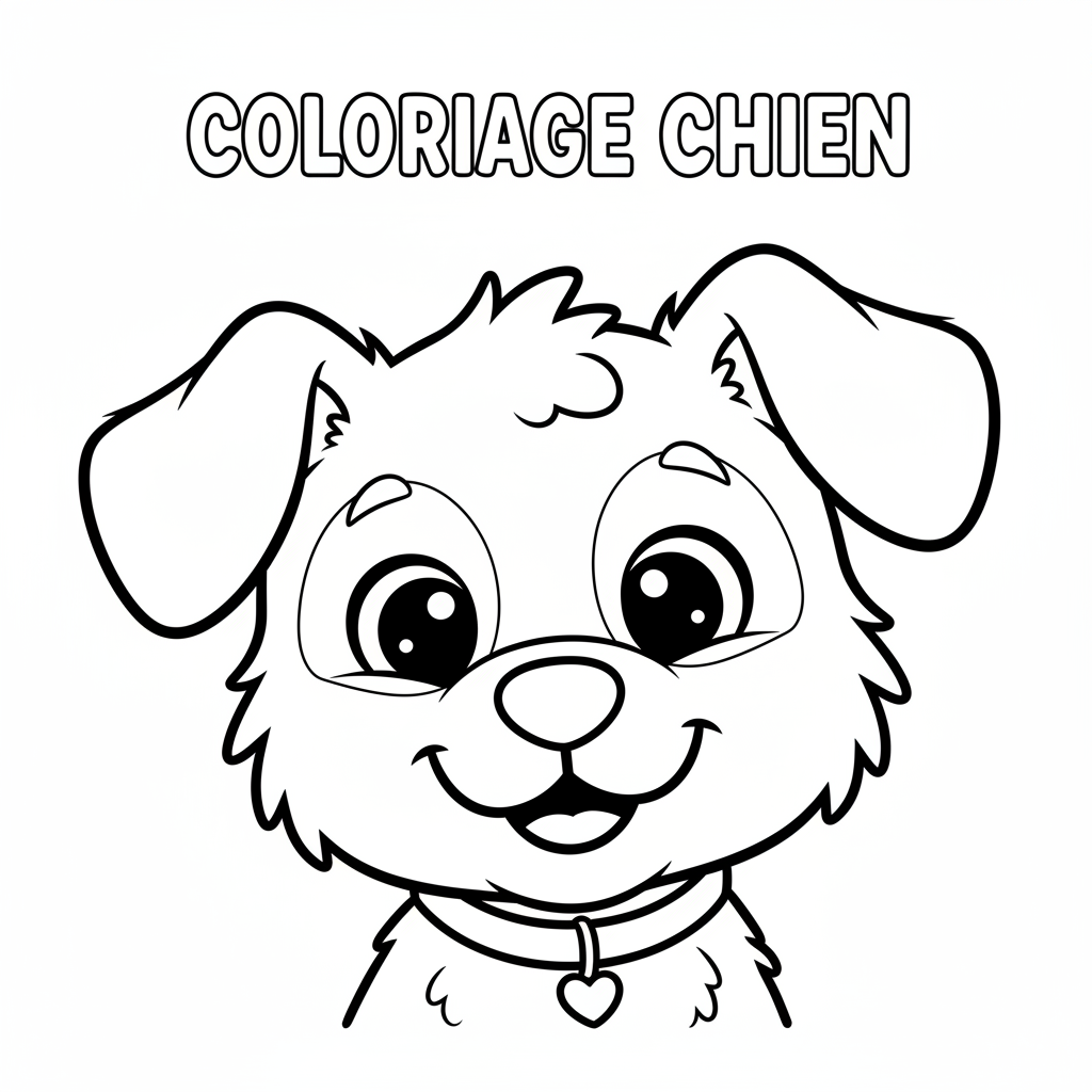 Coloriage coloriage chien 4