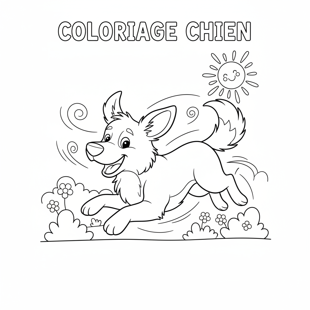 Coloriage coloriage chien 5
