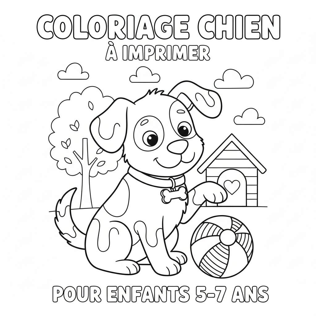Coloriage coloriage chien a imprimer 2