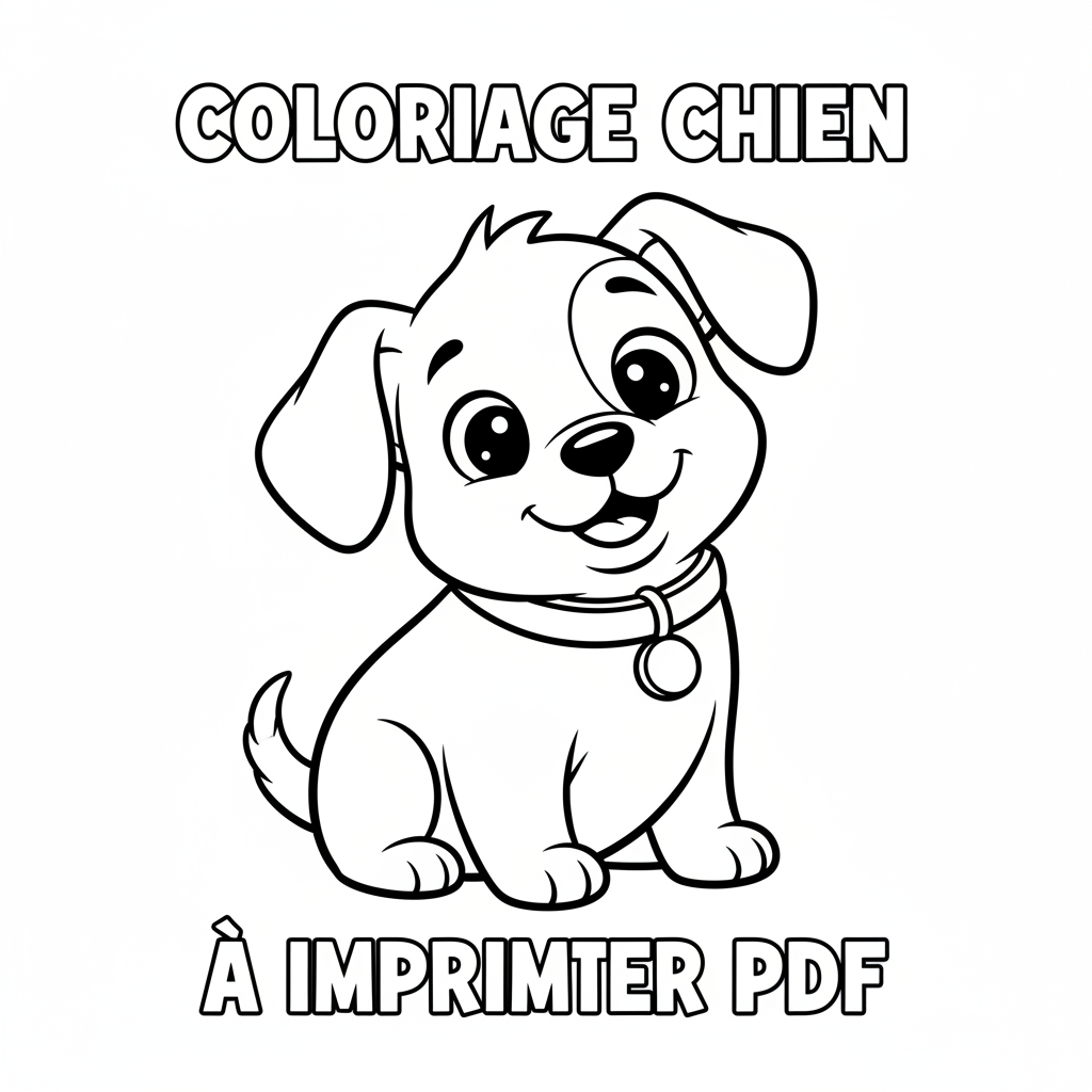 Coloriage Chien à Imprimer PDF Dessins Gratuits