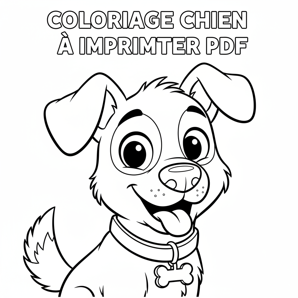 Coloriage coloriage chien à imprimer pdf 4