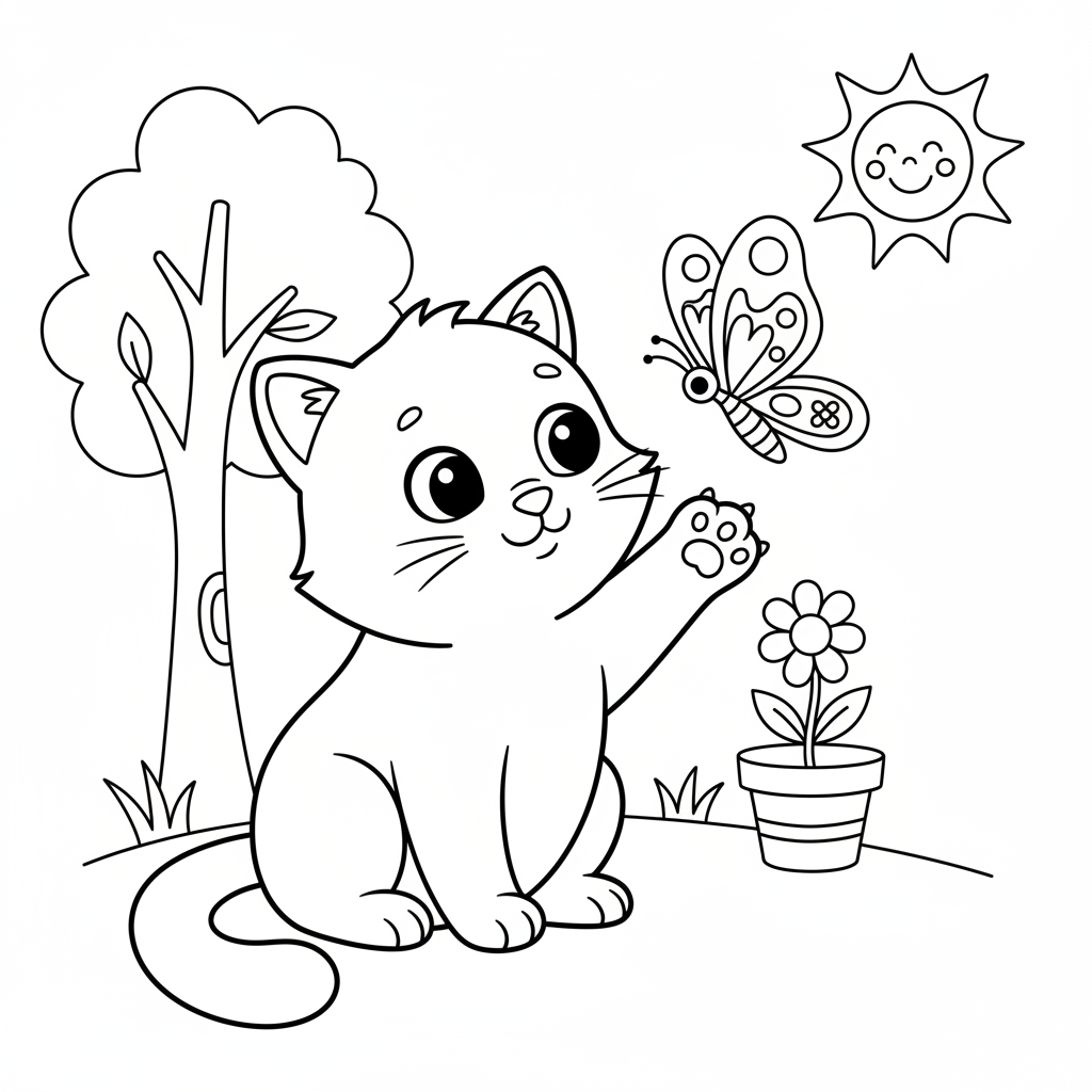 Coloriage coloriage chien chat 2