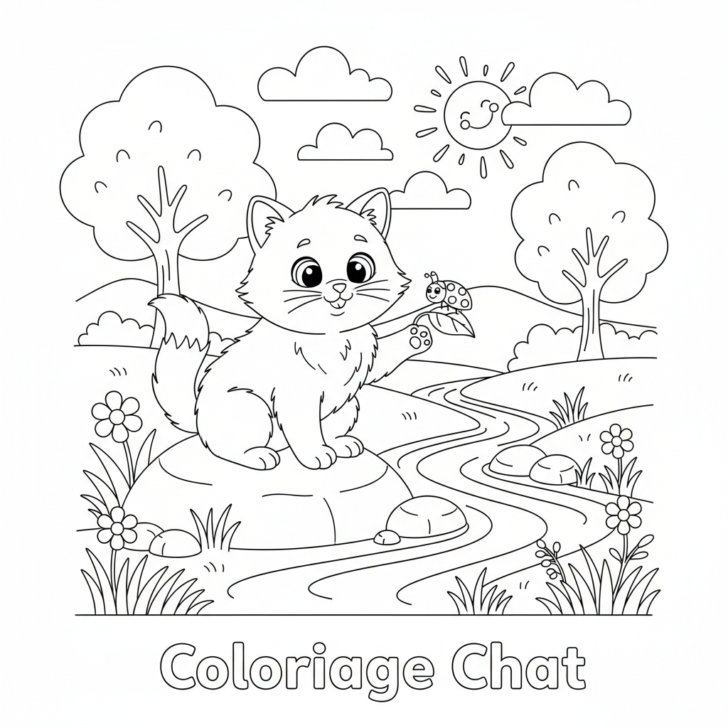 Coloriage coloriage chien et chat 3