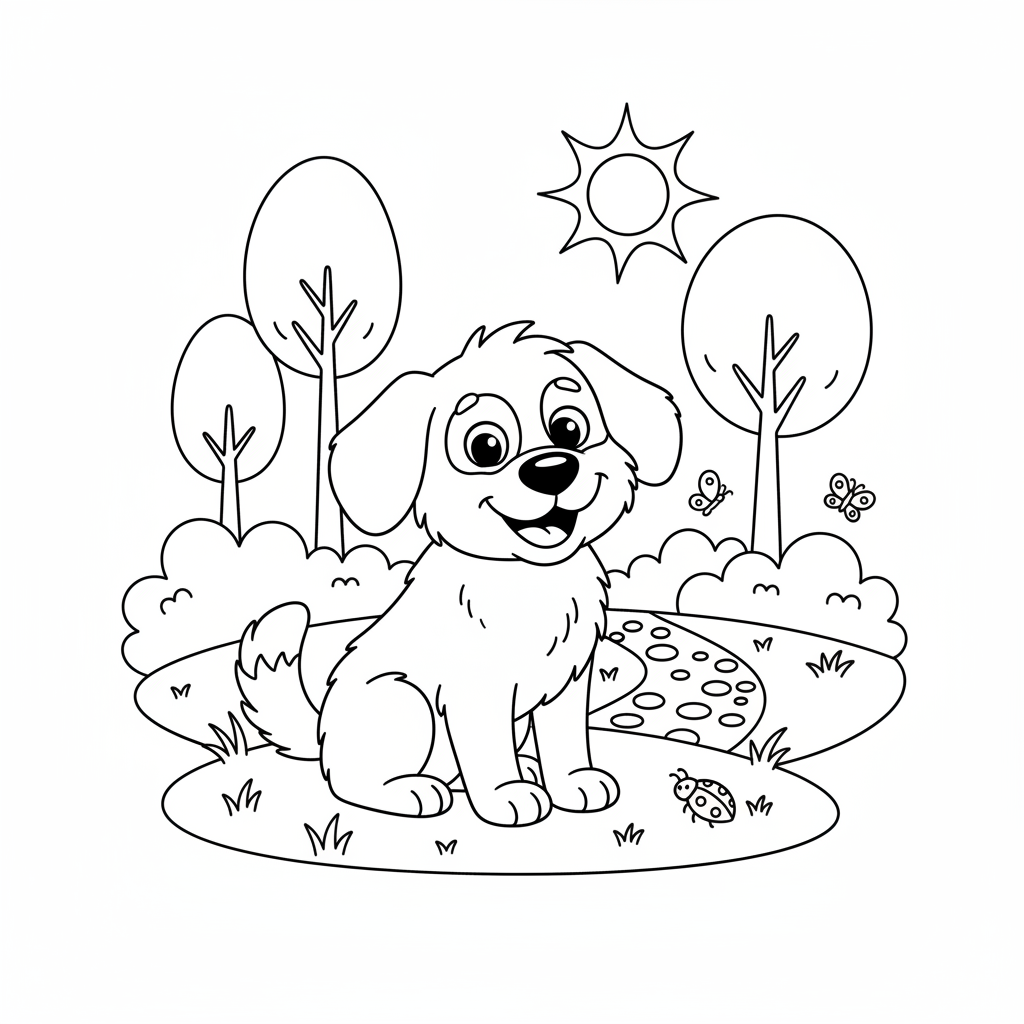 Coloriage coloriage chien imprimer 3