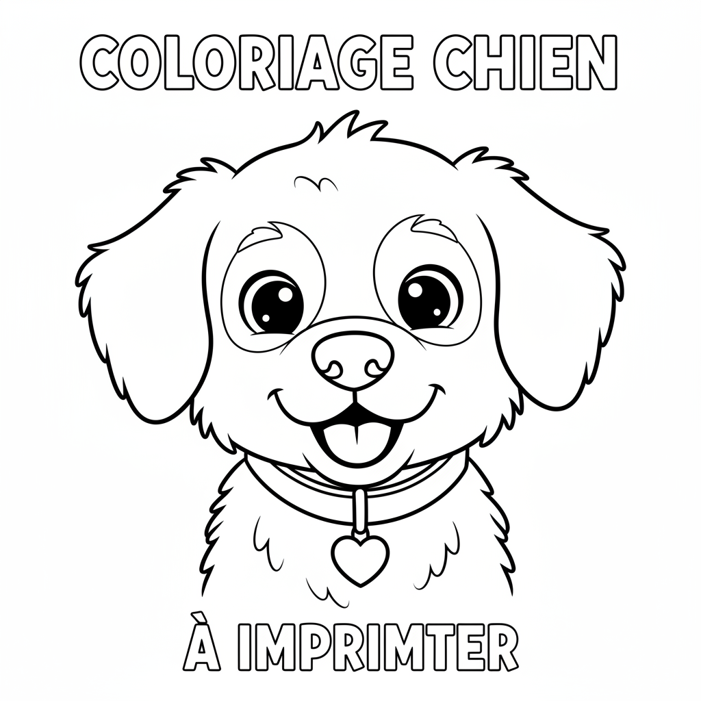 Coloriage coloriage chien imprimer 4