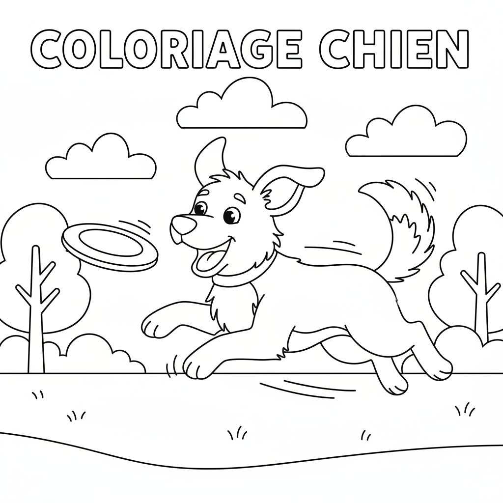 Coloriage coloriage chien imprimer 5