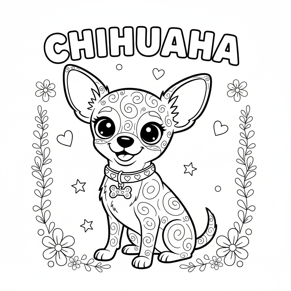 Coloriage coloriage chihuahua 2