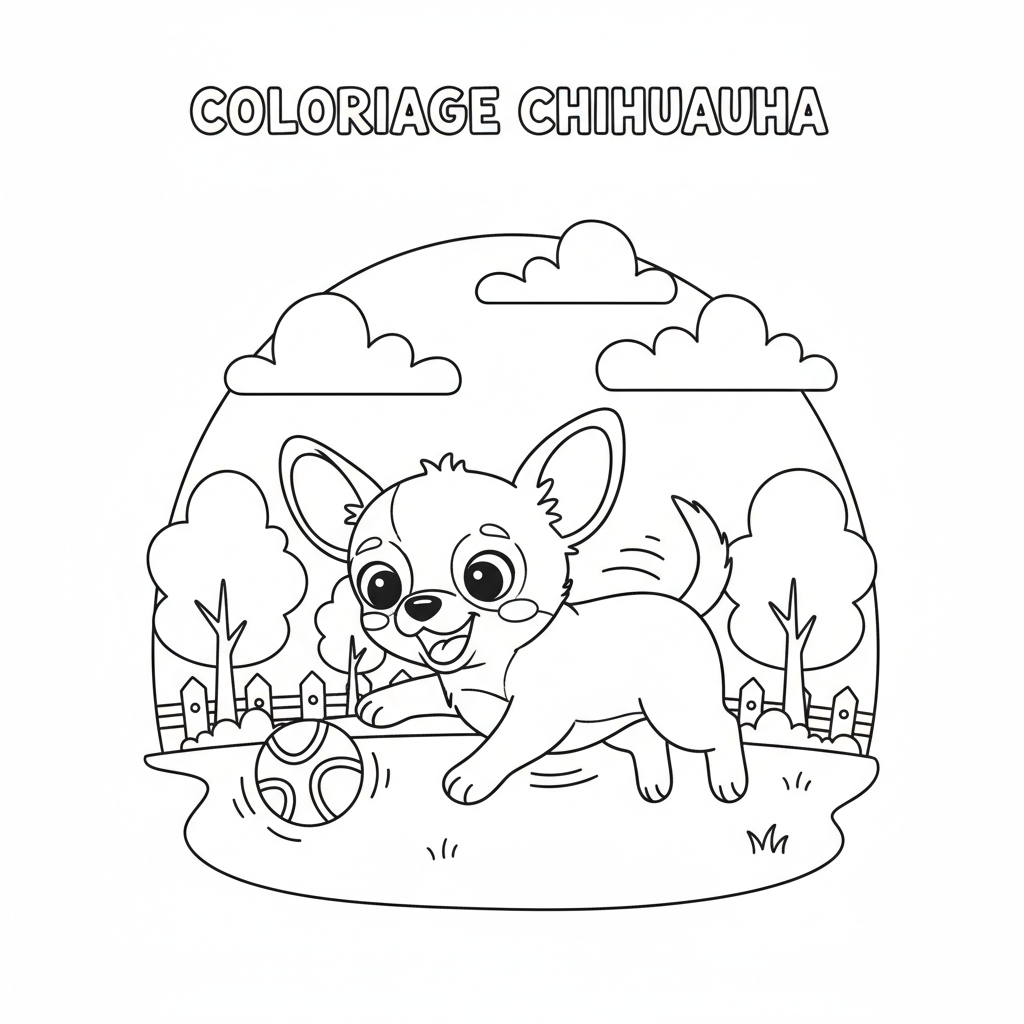 Coloriage coloriage chihuahua 5