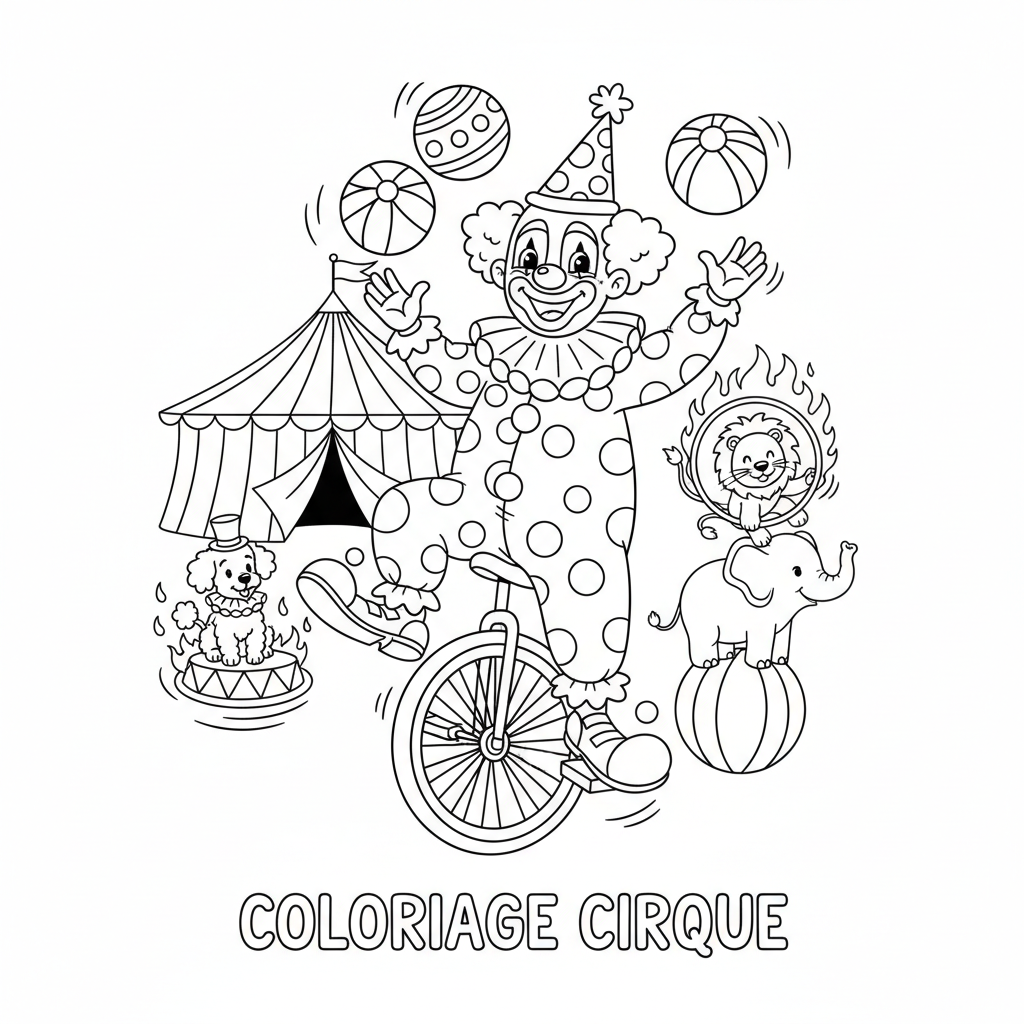 Coloriage coloriage cirque à imprimer 5