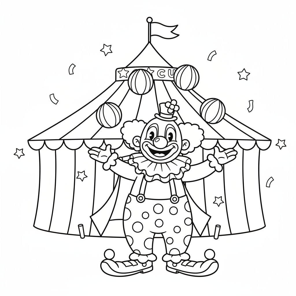 Coloriage coloriage cirque chapiteau 2
