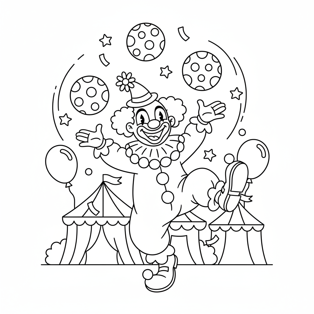 Coloriage coloriage clown maternelle 5