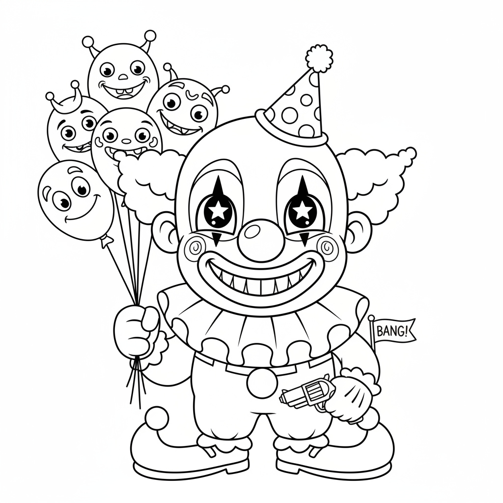 Coloriage coloriage clown tueur 4