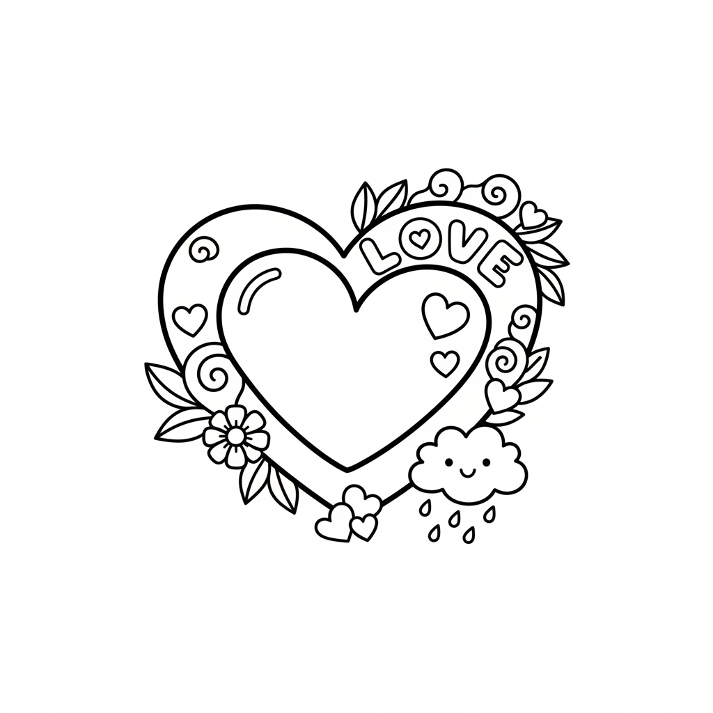 Coloriage coloriage coeur 2