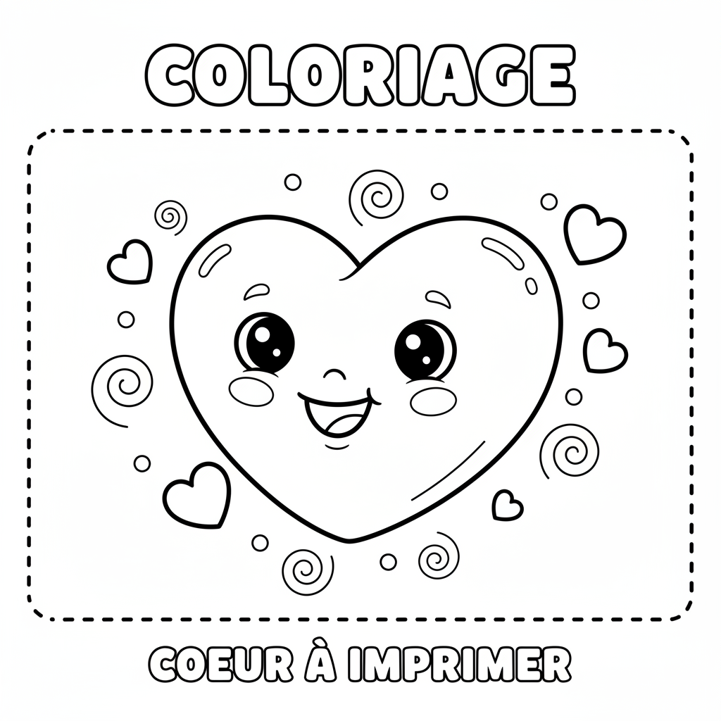 Coloriage Coeur à Imprimer Gratuit pour les Enfants