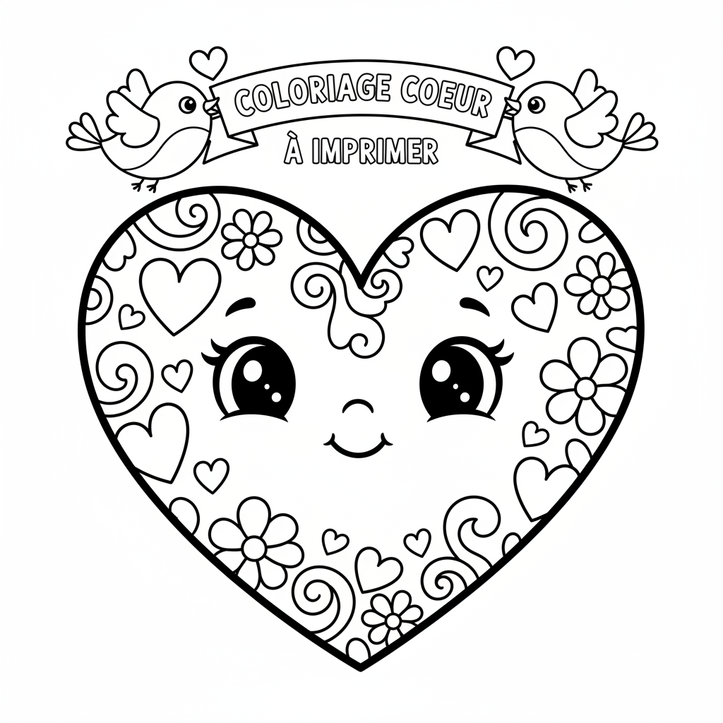 Coloriage coloriage coeur imprimer 4