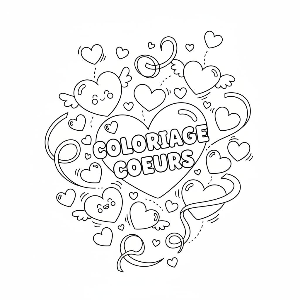 Coloriage coloriage coeurs 5