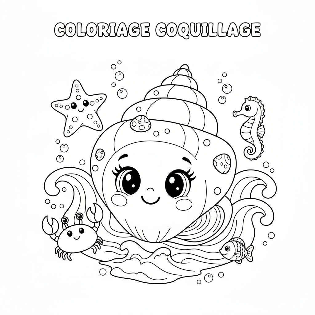 Coloriage coloriage coquillage 2
