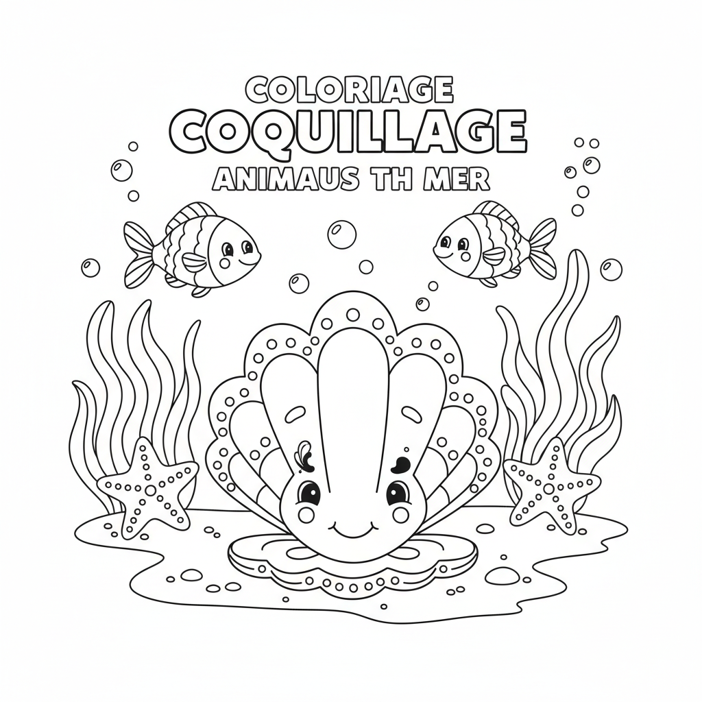 Coloriage coloriage coquillage à imprimer 3