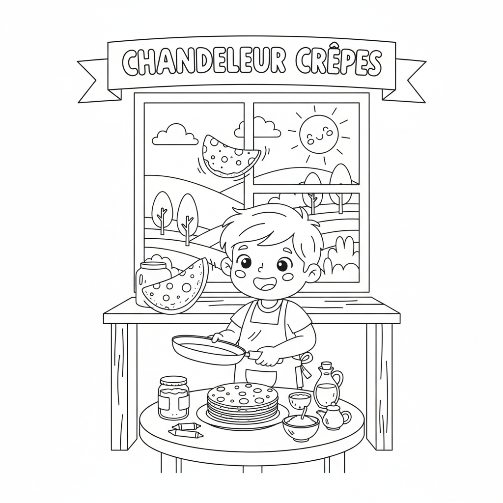 Coloriage coloriage crepes 3