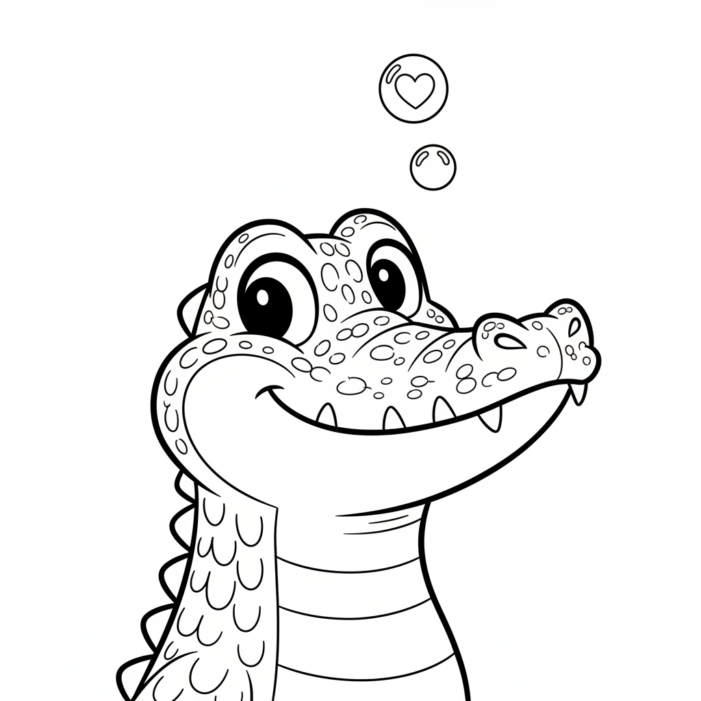 Coloriage coloriage crocodile 4