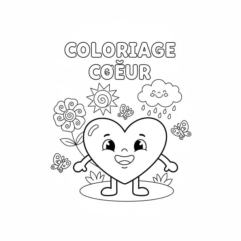 Coloriage coloriage cœur 3
