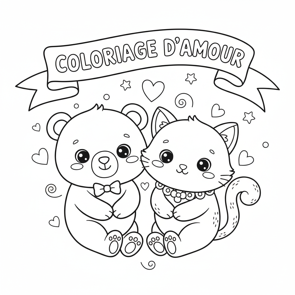 Coloriage coloriage d amour 4